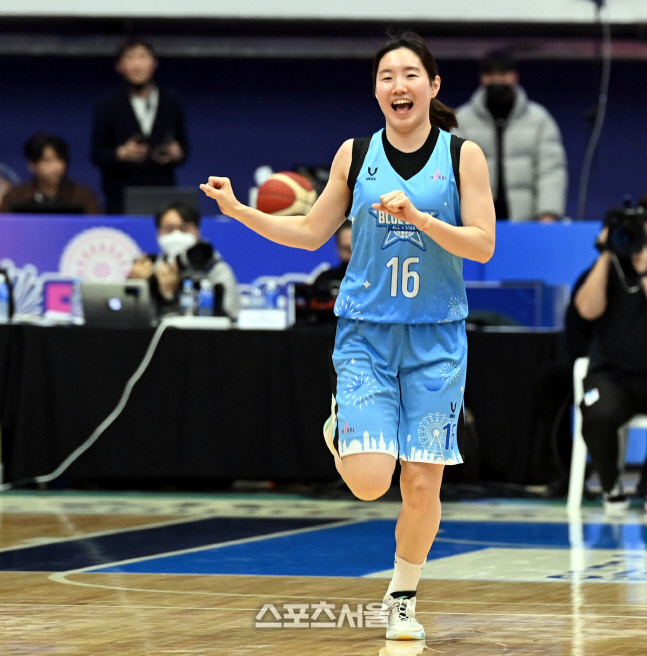 [포토] 김지영, 득점 후 애교 세리머니