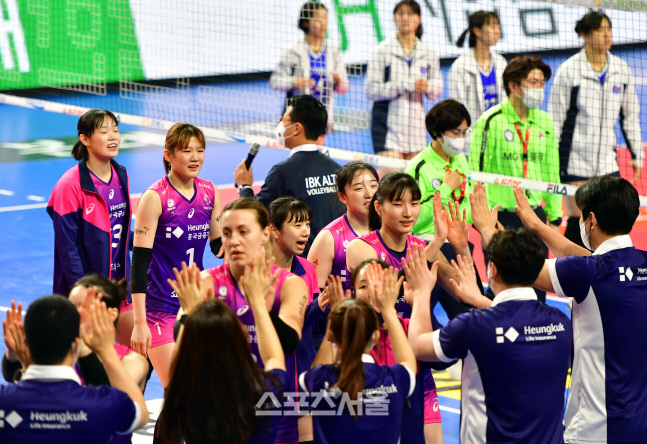 김연경 없이 3-1로 승리한 흥국생명[포토]