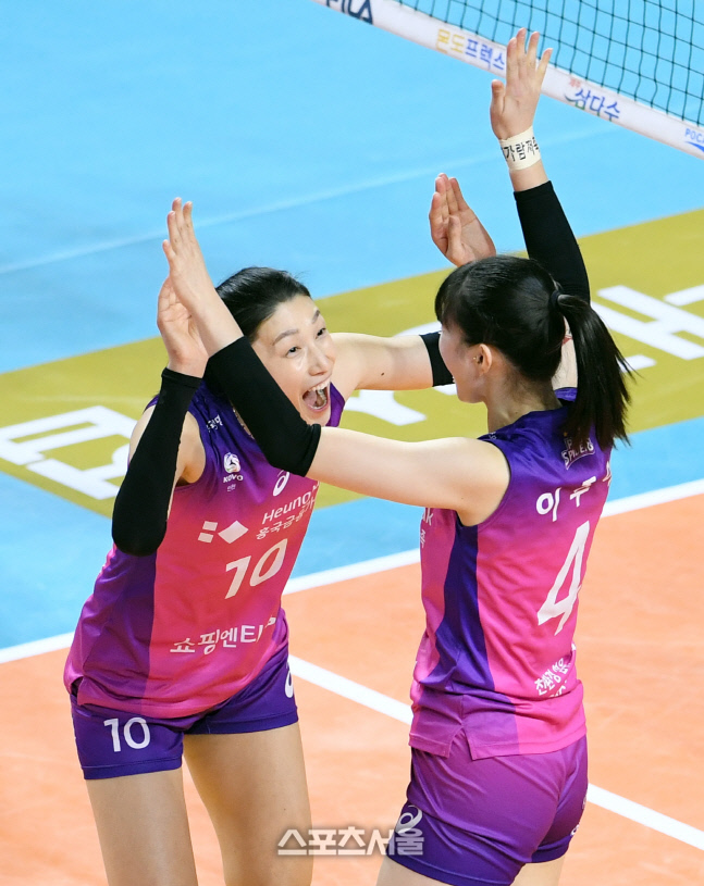 [포토]함박 웃음 짓는 흥국생명 김연경