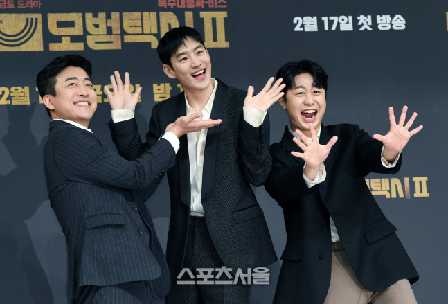 [포토]'모범택시2'로 뭉친 장혁진-이제훈-배유람