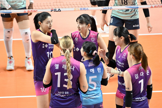 새 수장 아본단자 앞에서…'삼각편대 맹폭' 흥국생명, GS잡고 '축포'[SS현장]