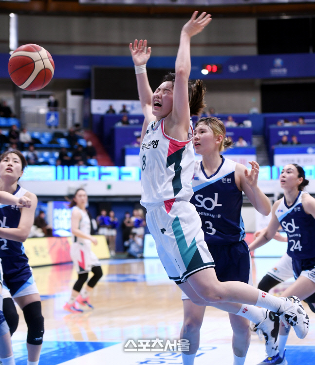 [포토] 김지영 '파울에 화들짝'