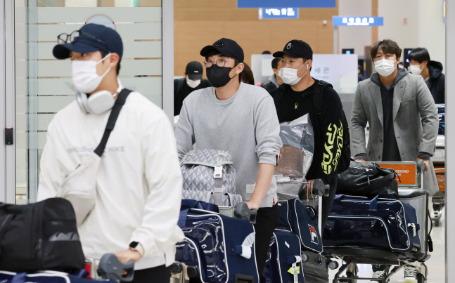 귀국하는 WBC 야구 대표팀