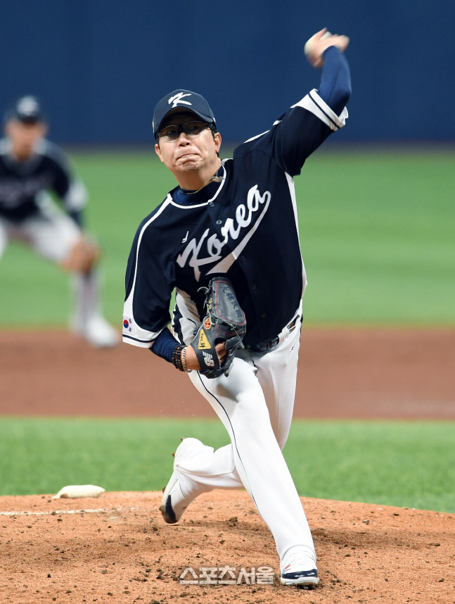 [포토]WBC 대표팀 양현종, 연습경기 역투