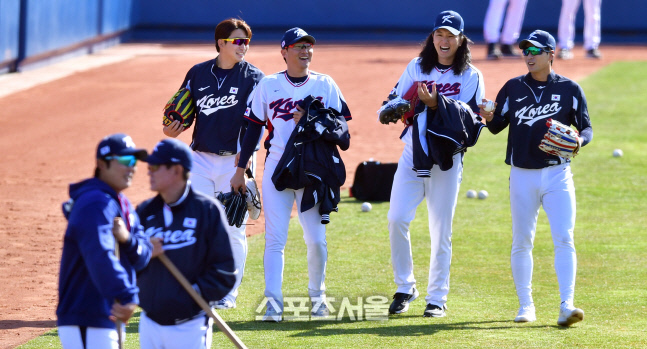 '대표팀 분위기 너무 좋아요!'[포토]