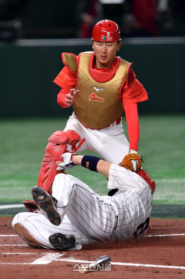 머리에 태그당하는 일본 콘도[포토]