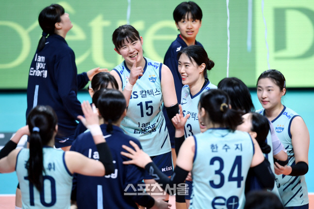 [포토] GS칼텍스 '완벽한 승리였어'