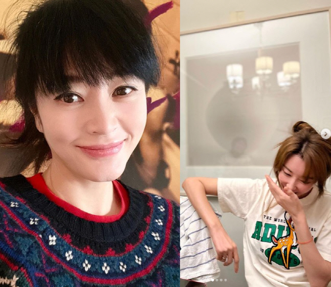 김혜수, 데뷔 37주년 기념 김완선과 샴페인 파티 "행복한 시간"