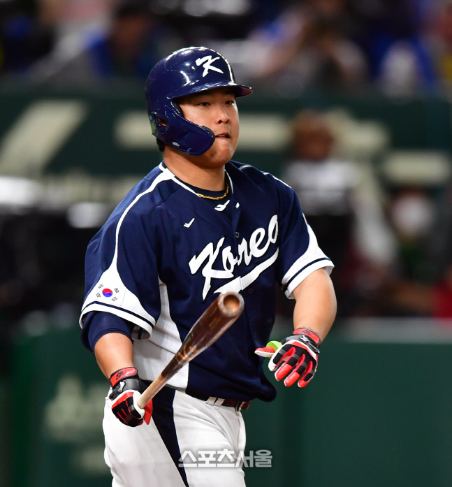 눈총받은 강백호, 은총받은 방망이...WBC 타율 5할[SS시선집중]