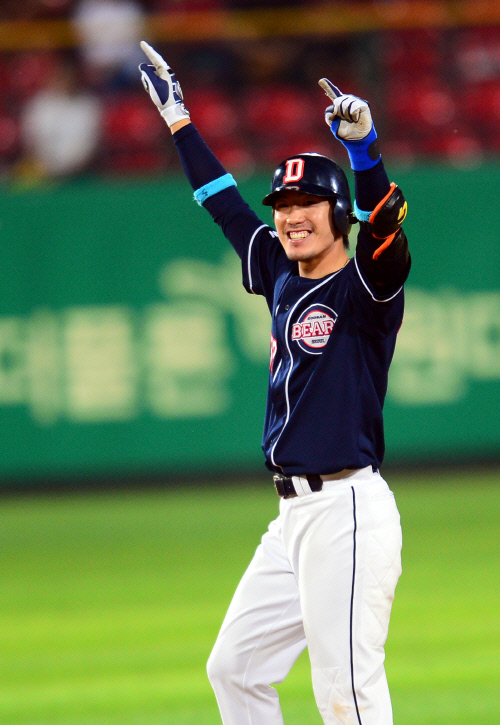 [SS포토]김재호, 4연승이 눈앞이다.