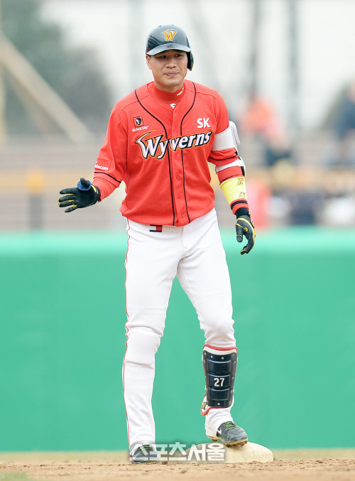 [SS포토] 타점 김상현 '오늘 잘 맞네'