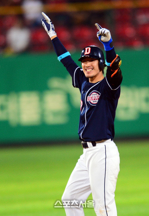 [SS포토]김재호, 4연승이 눈앞이다.