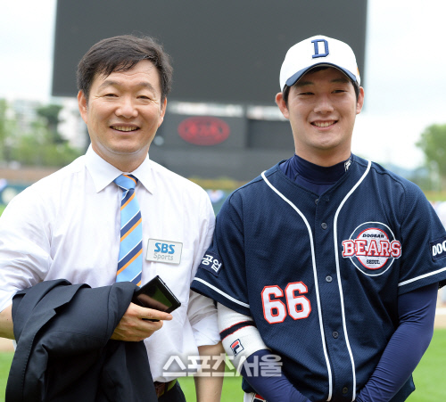 [SS포토] 이순철 위원 '아들과 나란히'