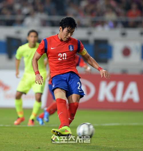 [SS포토] '해결사' 장현수...축구 한일전 침묵을 깨는 골