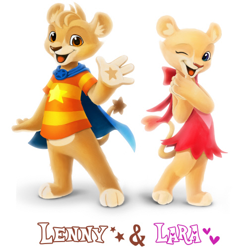 에버랜드 대표 캐릭터 레니와 라라