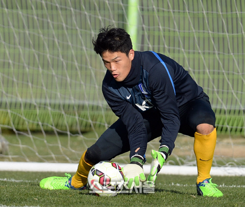 [SS포토] 국가대표 정성룡 '다 막아 버리겠어'