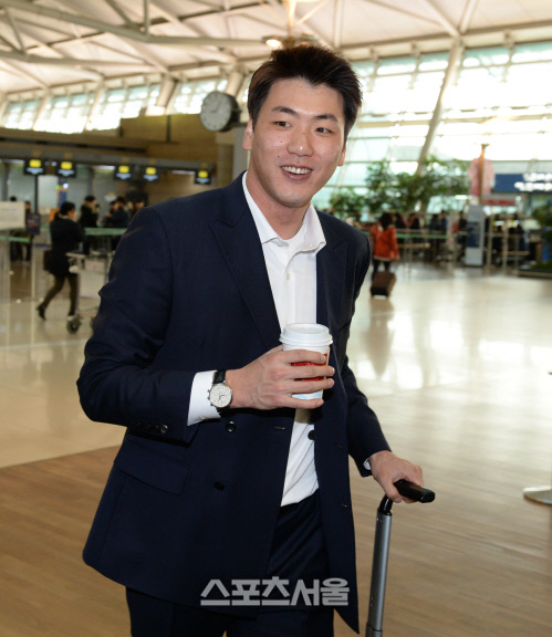 [SS포토] SK 김광현, 어쨌든 미국 가네요~