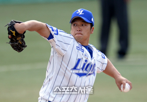 [SS포토]삼성 박근홍, 철벽 계투 이어가자