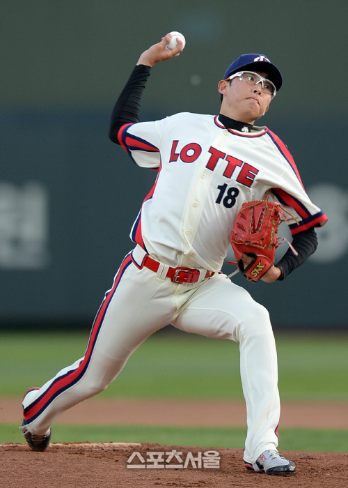 [SS포토]롯데선발박세웅,1회조기강판