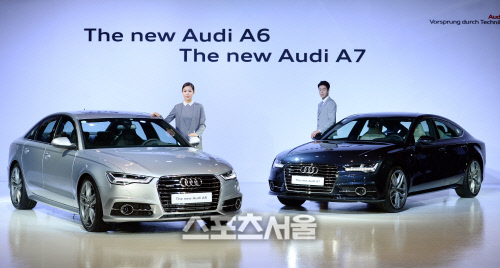 [SS포토]부분 변경된 모습 선보이는 뉴 아우디 A6, 뉴 아우디 A7