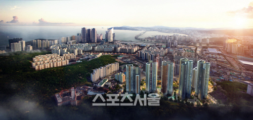 해운대자이2차 광역조감