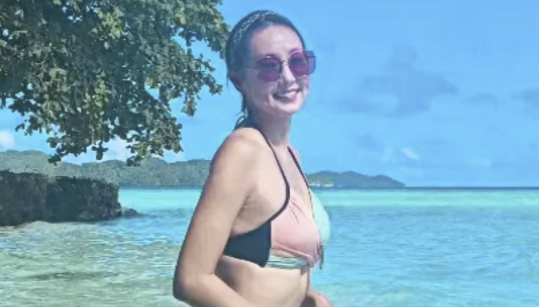 오정연, 비키니 입고 날았다