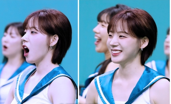 '표정 극과 극' 하지원 치어리더, 대체 무슨 일이?