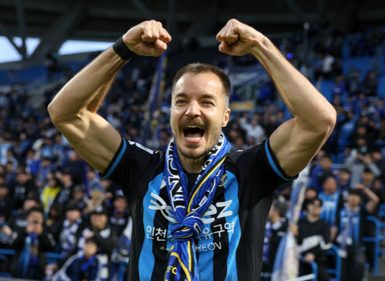 이정도 진심 품은 외인 봤습니까...'국대 은퇴 불사' 인천 낭만ST 무고사 [플레이어 오브 더 라운드⑥]