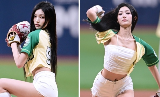 '안우진 앞에서 멋진 시구' 오드유스 '써머'...시타는 마이카