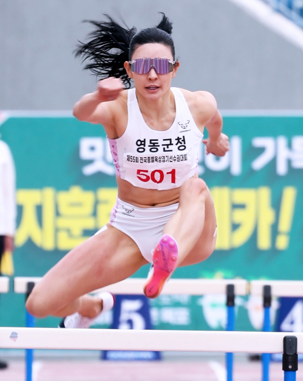 '육상 여신'이란 말이 가장 잘 어울리는 김지은, 종별 400mH(허들) 우승!...영동군청 홍보대사 역할 톡톡