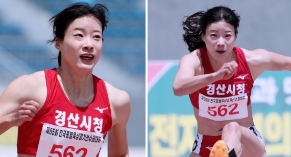 '육상계 다현' 송유진, 강렬한 질주의 허들 본능...100m 허들 전문선수의 근육질도 함께 뽐내